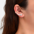 Cartilage Jewelry Ear Cuff Pearl Piercing Crawler Climber Stud Earring Ear Clip