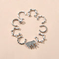 9pcs Silver Ear Cuffs Clip On Cuff Earrings Cartilage Helix Wrap Ear Jewelry Set
