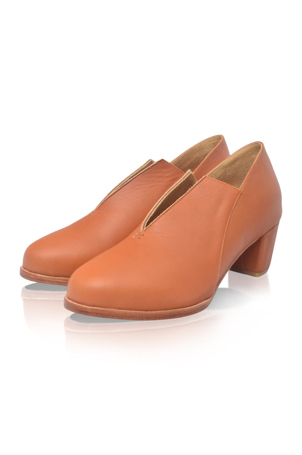 Ange Leather Booties 5 cm Heel (Sz. 10.5 & 11)
