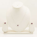 Handmade Ruby Set in its Natural form in Silver 925