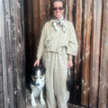 Wide Leg Linen Pant in Latte